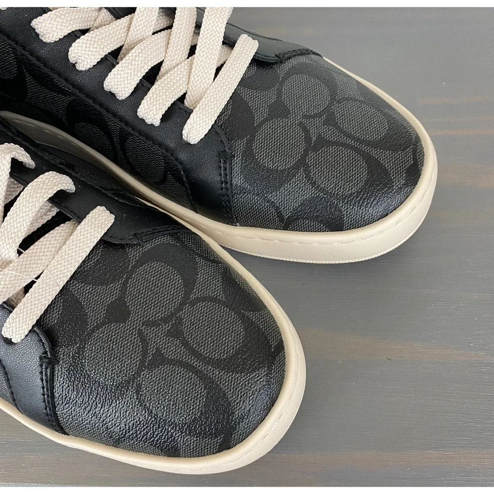 Coach Clip High Top Men’s Sneaker Charcoal Black G5385 Size 10D NWOB - Picture 7 of 11